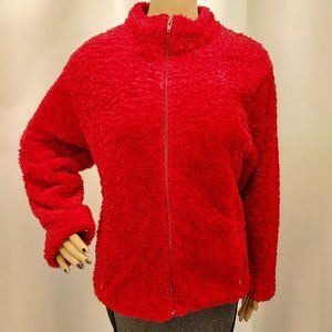 BLACK DIAMOND USA" RED FLEE  VINTAGE HIGH NECK POCKETS COAT JACKET SIZE: XL